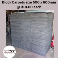 A15B - Carpet tiles size 600mm x 600mm @ R10.00 per tile, 4 x tiles is 1.2 x 1.2m2 @ R40.00